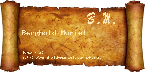 Berghold Muriel névjegykártya